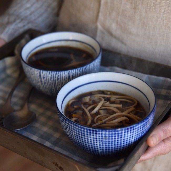 Sopa de miso con udon